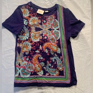 Anthropologie Maeve "Maddie Printed Top" Size S Currently‎ Soldout on website